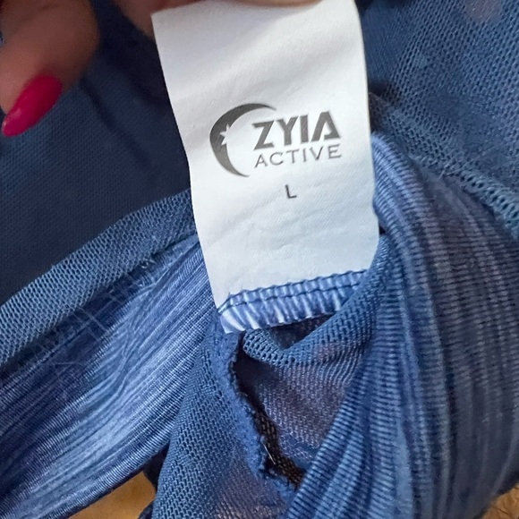 Zyia Active Women's Calm Blue Luxe Mesh Tank Top Size Large Workout Activewear​​ - Picture 4 of 4